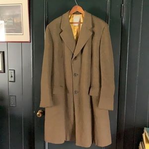 Men’s Crombie wool herringbone winter coat L/XL
